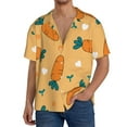 thumbnail image 1 of Goofa Love Carrot Printed Men's Casual Short-sleeved Shirt,Lightweight Breathable Button-down,Summer Casual men's top,Versatile Fashion shirt-Medium, 1 of 7