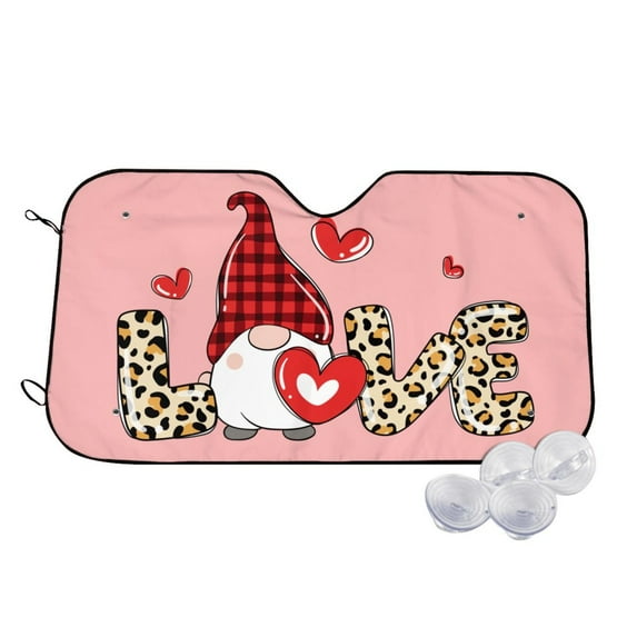Goofa Love Gnomes Printed Car Windshield Sunshade,Foldable Reflective Sun Visor,UV Protection Heat Blocker Sunshade,Car Cooling Accessory-Medium