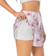thumbnail image 1 of Goofa Love Rabbit Printed Women 2 in 1 Running Shorts,Quick Dry Athletic Workout Shorts,High Waisted Athletic Shorts with Liner Pockets-Large, 1 of 9