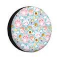 thumbnail image 1 of Goofa Love You Rabbit Pattern Universal Tire Cover for Jeep, SUV, Truck, and Trailer – Waterproof, UV-Resistant,Easy to Install, Fits 14"-17" Tires-16 inch, 1 of 6