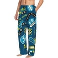 thumbnail image 1 of Goofa Machinery Road Construction Printed Soft Pajama Pants for Men, Wide Leg Comfy Casual Lounge Yoga Pants-Small, 1 of 9