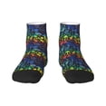 thumbnail image 1 of Goofa Magical Mushrooms and Flowers Pattern Non Slip Socks with Grips for Elderly, Crew Socks Yoga Hospital Socks Cushioned Sole Gripper Socks for Men Women, 1 of 1