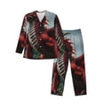 thumbnail image 1 of Goofa Majestic Red Dragon for 2-piece Loungewear Set Men’s Sleepwear Set Soft PJs Cozy loungewear Comfy Sleep Set Winter Pajamas-Medium, 1 of 7