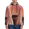 thumbnail image 1 of Goofa Makeup Brush on Pink Glitter for Men's Hooded Sweatshirt - Lightweight Pullover Hoodie with Kangaroo Pocket, Perfect for Everyday Wear-Large, 1 of 7