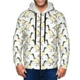 thumbnail image 1 of Goofa Mallard Ducks Pattern Mens Full-zip Hoodie, Zip-up Pullover Hooded Sweatshirt, Kangaroo Pocket Hoodie Ideal for Daily Wear, Travel, and Home-Medium, 1 of 5