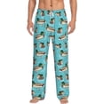 thumbnail image 1 of Goofa Mallard Ducks Swimming In The Lake Pattern Printed Soft Pajama Pants for Men, Wide Leg Comfy Casual Lounge Yoga Pants-Medium, 1 of 9