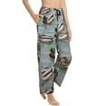 thumbnail image 1 of Goofa Mallard Ducks Swimming Printed Soft Pajama Pants for Women, Wide Leg Comfy Casual Lounge Yoga Pants-Medium, 1 of 9