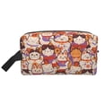 thumbnail image 1 of Goofa Maneki-Neko Cats Printed Toiletry Bag with Handle,Large Capacity Travel Makeup Cosmetic Bag for Women, Carry on Airport Airline Compliant Bag, 1 of 9