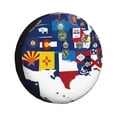 thumbnail image 1 of Goofa The Map Of United States Pattern Universal Tire Cover for Jeep, SUV, Truck, and Trailer – Waterproof, UV-Resistant,Easy to Install, Fits 14"-17" Tires-17 inch, 1 of 6