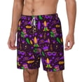 thumbnail image 1 of Goofa Mardi Gra2 Printed Men's Swim Trunks Board Shorts Quick Dry Mens Swimming Trunks with Compression Liner,Breathable Fit Hawaii Beach Shorts-Large, 1 of 9