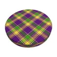 thumbnail image 1 of Goofa Mardi Gras Plaid Printed Stool Covers Round, Waterproof Round Bar Stool Covers Anti-Slip Round Bar Stool Seat Cover with Elastic Bands Durable -13 inch, 1 of 7