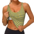 thumbnail image 1 of Goofa Mardi Gras Purple Yellow Plaid Printed Sports Bras for Women, High Impact Running Bra Workout Crop Tank Tops Longline Sports Bra Push up-Small, 1 of 9