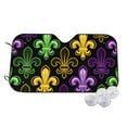thumbnail image 1 of Goofa Mardi Gras1 Printed Car Windshield Sunshade,Foldable Reflective Sun Visor,UV Protection Heat Blocker Sunshade,Car Cooling Accessory-Small, 1 of 7