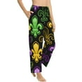 thumbnail image 1 of Goofa Mardi Gras1 Printed Soft Pajama Pants for Women, Wide Leg Comfy Casual Lounge Yoga Pants-, 1 of 9