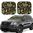 thumbnail image 1 of Goofa Mardi Gras3 Pattern 2 Piece Car Windshield Sun Shade Foldable | Front Windshield Shade for Sun, Heat and UV Rays | Sunshade for Car Front Window-Large, 1 of 7