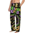 thumbnail image 1 of Goofa Mardi Gras3 Printed Soft Pajama Pants for Men, Wide Leg Comfy Casual Lounge Yoga Pants-Small, 1 of 9