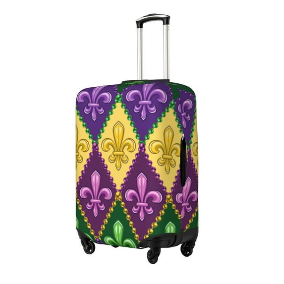 Goofa Mardi Gras4 Pattern Luggage Covers For Suitcase,Suitcase Cover Protector Fit 18-32 Inch Luggage-Medium