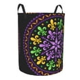 thumbnail image 1 of Goofa Mardi Gras5 Printed Circular Hamper,Laundry Basket with Handles,Storage Baskets Foldable,Large Capacity Laundry Hamper-, 1 of 8