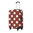 thumbnail image 1 of Goofa Maroon And White Polka Dot Pattern Luggage Covers For Suitcase,Suitcase Cover Protector Fit 18-32 Inch Luggage-Large, 1 of 9