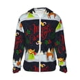 thumbnail image 1 of Goofa Merry Christmas Elk Printed Women's UPF 50+ Sun Protection Hoodie Jacket Lightweight Long Sleeve Sun Shirt for Women with Pocket Hiking Outdoor-3X-Large, 1 of 9