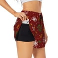 thumbnail image 1 of Goofa Merry Christmas Printed Women 2 in 1 Running Shorts,Quick Dry Athletic Workout Shorts,High Waisted Athletic Shorts with Liner Pockets-X-Large, 1 of 9