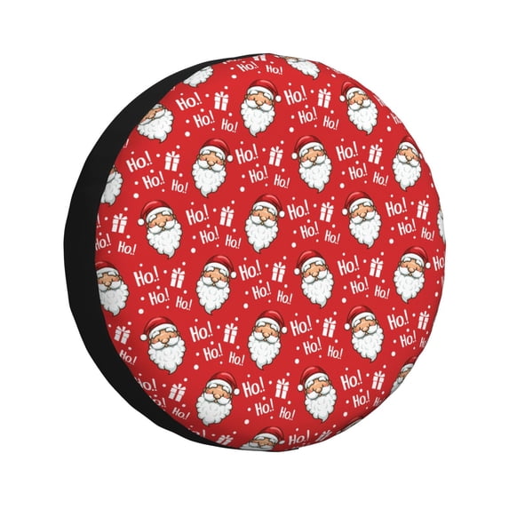 Goofa Merry Christmas Santa Claus A Pattern Universal Tire Cover for Jeep, SUV, Truck, and Trailer – Waterproof, UV-Resistant,Easy to Install, Fits 14"-17" Tires-14 inch