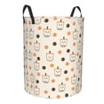 thumbnail image 1 of Goofa Milk Tea Printed Circular Hamper,Laundry Basket with Handles,Storage Baskets Foldable,Large Capacity Laundry Hamper-, 1 of 8