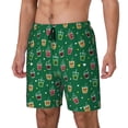 thumbnail image 1 of Goofa Milk Tea Printed Men's Swim Trunks Board Shorts Quick Dry Mens Swimming Trunks with Compression Liner,Breathable Fit Hawaii Beach Shorts-3X-Large, 1 of 9