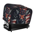 thumbnail image 1 of Goofa Modern USA Deer Head Print Toaster Cover 2 Slice, Two Slice Bread Machine Cover Quilted Toaster Covers Bread Maker Cover Kitchen Appliance Cover, 1 of 7