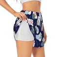 thumbnail image 1 of Goofa Mom And Baby Owls Printed Women 2 in 1 Running Shorts,Quick Dry Athletic Workout Shorts,High Waisted Athletic Shorts with Liner Pockets-X-Large, 1 of 9