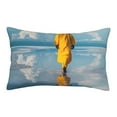 thumbnail image 1 of Goofa Monk Walking On Water Pattern Pillow Case – Plush & Soft Cushion Cover, Hypoallergenic Throw Pillow Case for Comfortable Sleep with Envelope Closure-20"x30", 1 of 6