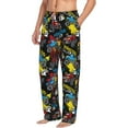 thumbnail image 1 of Goofa Monster Car Printed Soft Pajama Pants for Men, Wide Leg Comfy Casual Lounge Yoga Pants-Small, 1 of 9