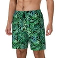 thumbnail image 1 of Goofa Monstera Leaves Printed Men's Swim Trunks Board Shorts Quick Dry Mens Swimming Trunks with Compression Liner,Breathable Fit Hawaii Beach Shorts-XX-Large, 1 of 9