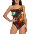 thumbnail image 1 of Goofa Moonlit Hairless Cat Monk Pattern Women's One Piece Swimsuits Tummy Control Bathing Suits Asymmetric One Shoulder Swimwear-, 1 of 6