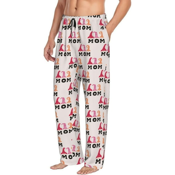 Goofa Mothers Day Printed Soft Pajama Pants for Men, Wide Leg Comfy Casual Lounge Yoga Pants-Small