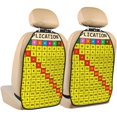 thumbnail image 1 of Goofa Multiplication Table2 Pattern Car Back Seat Protector for Kids (2 Pack) ,Anti-kick Storage Mat for Car Seats,Shields from Footprints, 1 of 6