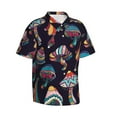 thumbnail image 1 of Goofa Mushroom Doodle Hawaiian Shirt for Men, Unisex Summer Beach Casual Short Sleeve Button Down Shirts,Aloha Tropical Floral print shirt-3X-Large, 1 of 9