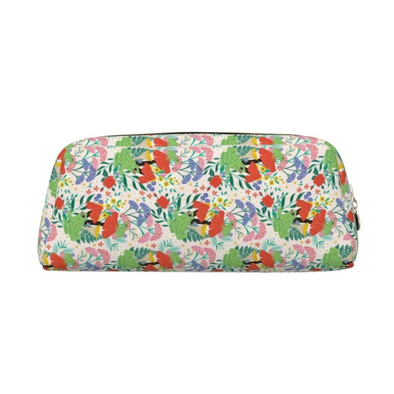 Goofa Mushroom and Frogs Pattern Leather Pencil Case, Pencil Pouch, Pencil Bag, Pen Case, Pen Pouch, Pen Bag, Pencil Pouches, Pencil Bags,College Pencil Case