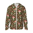 thumbnail image 1 of Goofa Mushrooms and Autumn Printed Women's UPF 50+ Sun Protection Hoodie Jacket Lightweight Long Sleeve Sun Shirt for Women with Pocket Hiking Outdoor-, 1 of 9