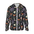 thumbnail image 1 of Goofa Mushrooms Printed Women's UPF 50+ Sun Protection Hoodie Jacket Lightweight Long Sleeve Sun Shirt for Women with Pocket Hiking Outdoor-XX-Large, 1 of 9