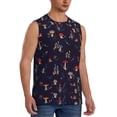 thumbnail image 1 of Goofa Mushrooms3 Printed Men's Sleeveless T-Shirt - Athletic Gym Workout Tank Top for Men - Moisture-Wicking, UPF 30+ Quick-Dry Muscle Tee-Medium, 1 of 8