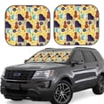 thumbnail image 1 of Goofa Musical Instruments Pattern 2 Piece Car Windshield Sun Shade Foldable | Front Windshield Shade for Sun, Heat and UV Rays | Sunshade for Car Front Window-Medium, 1 of 7