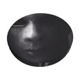 thumbnail image 1 of Goofa Mystical Masked Figure Monochrome Printed Stool Covers Round, Waterproof Round Bar Stool Covers Anti-Slip Round Bar Stool Seat Cover with Elastic Bands Durable-13 inch, 1 of 7