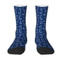 thumbnail image 1 of Goofa Nautical Anchors Printed Men's Crew Socks, Soft Durable Breathable Moisture-Wicking with Odor Control Cotton socks, 1 of 9