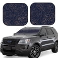 thumbnail image 1 of Goofa Navy Dark Blue Pattern 2 Piece Car Windshield Sun Shade Foldable | Front Windshield Shade for Sun, Heat and UV Rays | Sunshade for Car Front Window-Medium, 1 of 7