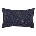 thumbnail image 1 of Goofa Navy Dark Blue Print Plush Throw Pillow Case, Soft Velvet with Hidden Zipper, Decorative Cushion Cover for Sofa, Bed, Car, and Home Décor-20"x30", 1 of 5