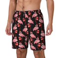 thumbnail image 1 of Goofa New Year Flamingo Printed Men's Swim Trunks Board Shorts Quick Dry Mens Swimming Trunks with Compression Liner,Breathable Fit Hawaii Beach Shorts-3X-Large, 1 of 9