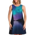 thumbnail image 1 of Goofa Night At Lake Aurora for Summer Dresses for Women – Beach Floral Sundress, Casual Pockets Boho Tank Dress for Hot Days, 1 of 7