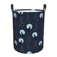 thumbnail image 1 of Goofa Night Forest Wolf Printed Circular Hamper,Laundry Basket with Handles,Storage Baskets Foldable,Large Capacity Laundry Hamper-Small, 1 of 6
