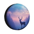 thumbnail image 1 of Goofa Night Sky Elk Pattern Universal Tire Cover for Jeep, SUV, Truck, and Trailer – Waterproof, UV-Resistant,Easy to Install, Fits 14"-17" Tires-17 inch, 1 of 6